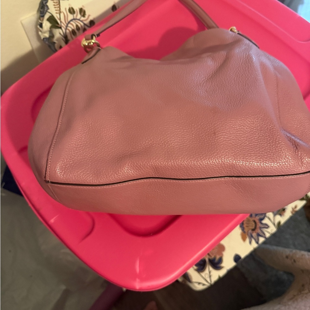 Coach Dusty Rose Leather Shoulder Bag - Picture 3 of 10